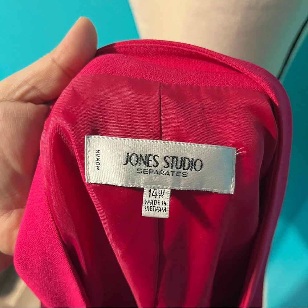 Jones Studio Separates 14w Solid Pink One Button … - image 5